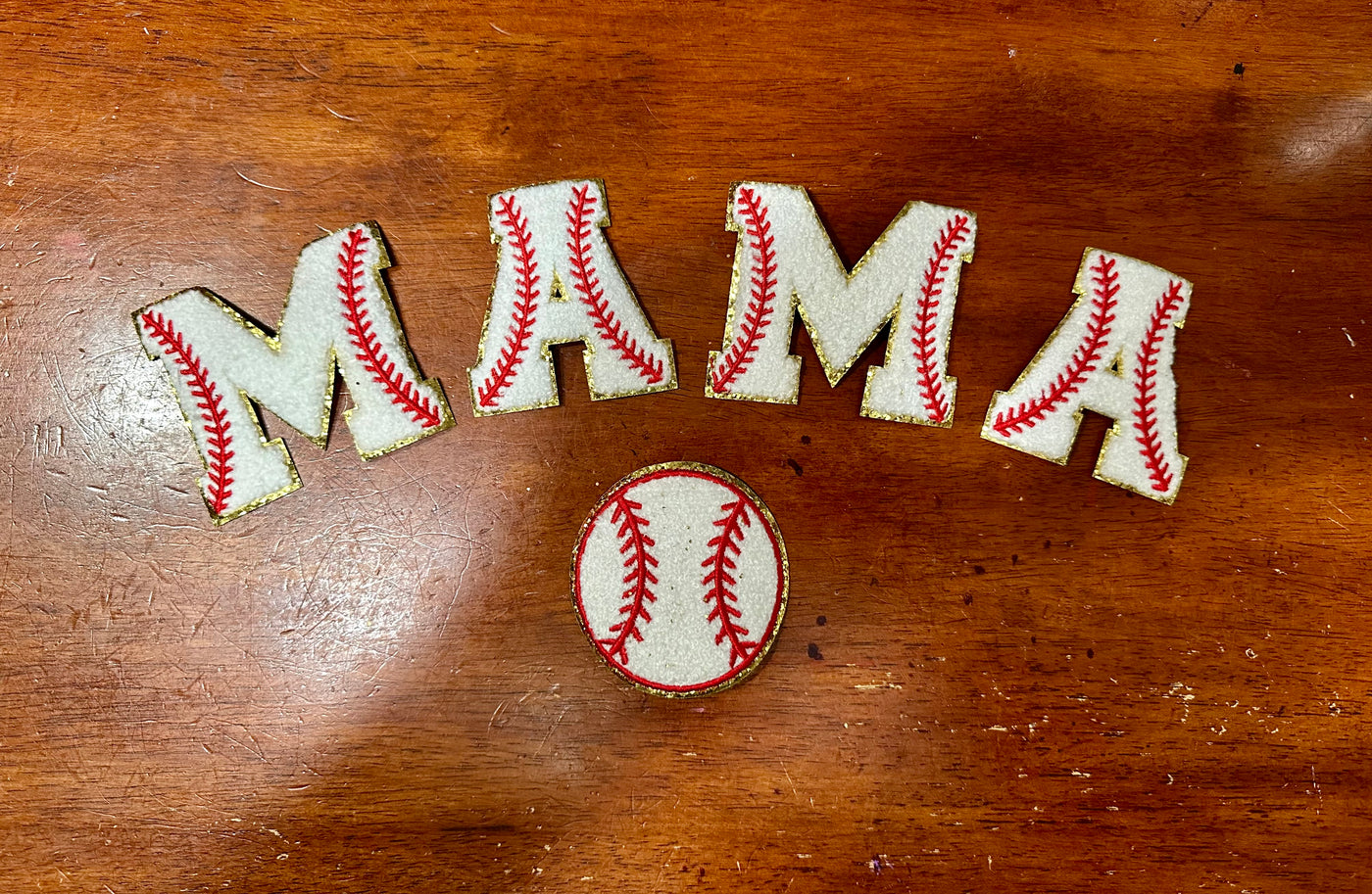 Mama Baseball Chenille Patch