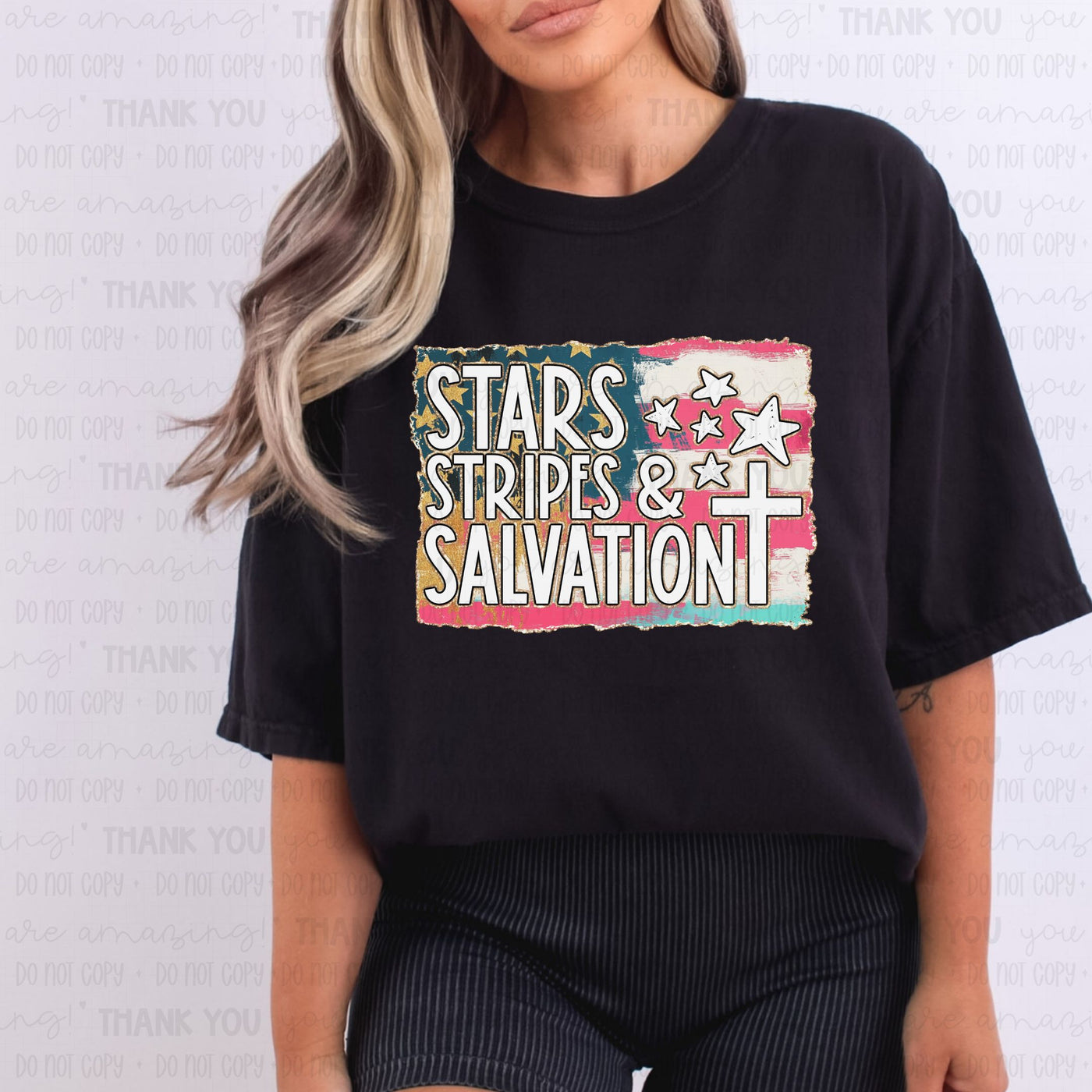 Stars, Stripes & Salvation Gold Flag