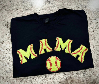 Mama Softball Chenille Patch