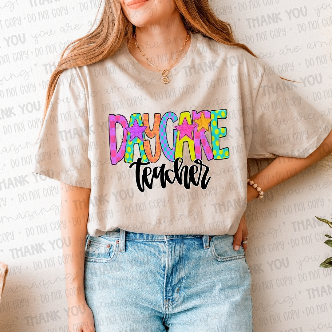 Daycare Teacher Bright Doodles