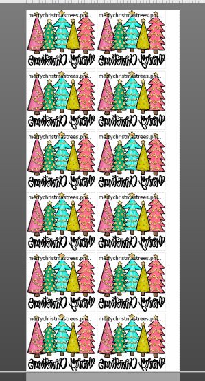 Merry Christmas Colorful Trees - PRE-MADE GANG SHEET (Copy)