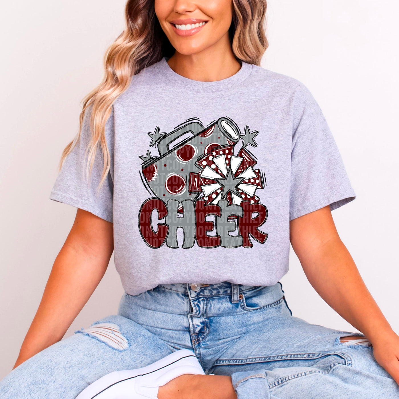 Cheer - Burgundy & Grey