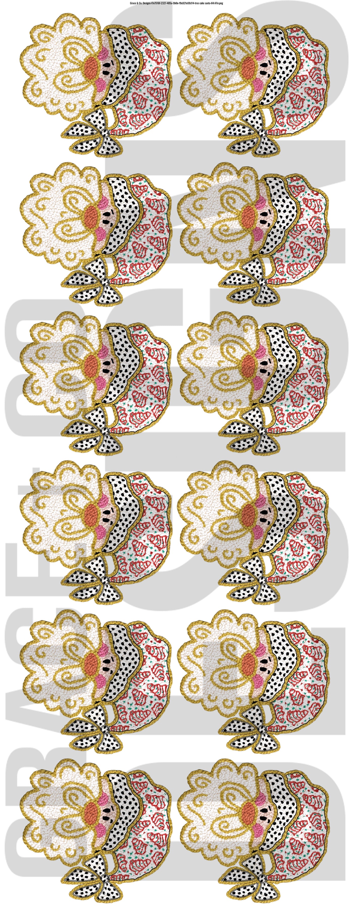 Christmas Tree Santa - Pre-made gang sheet