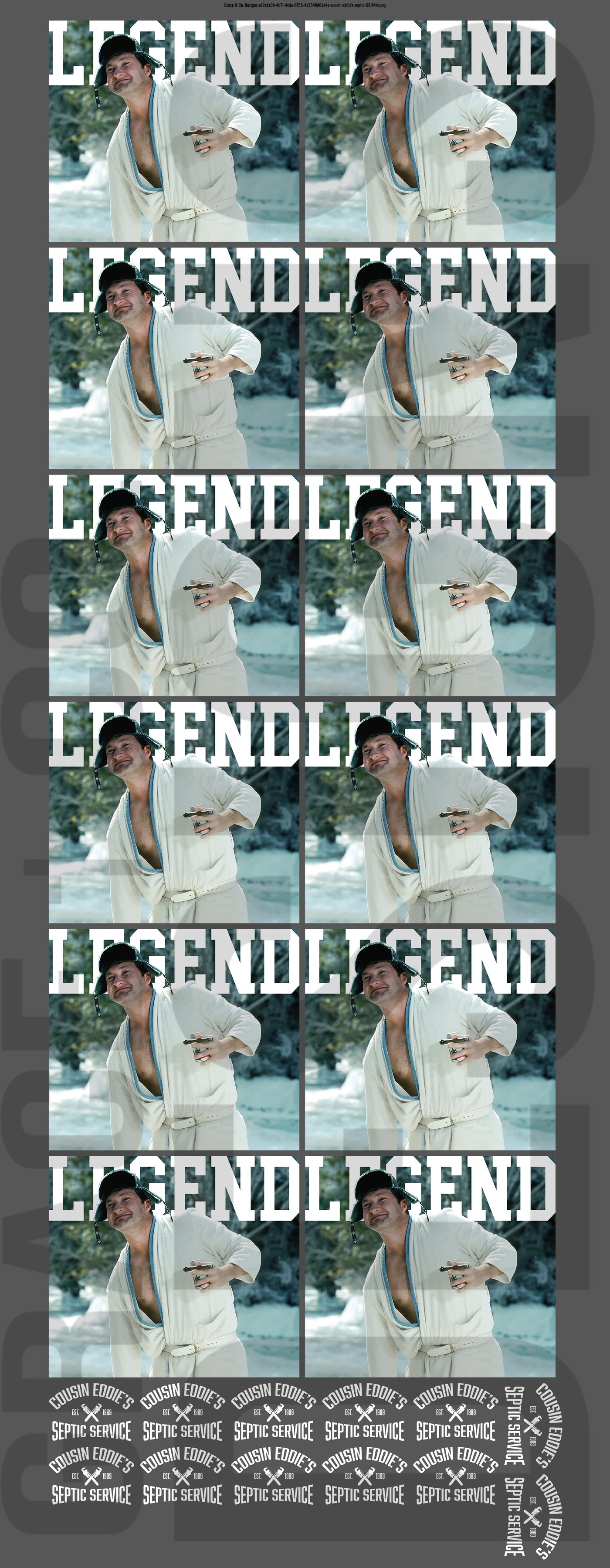 Cousin Eddie's Septic Service - Pre-made gang sheet