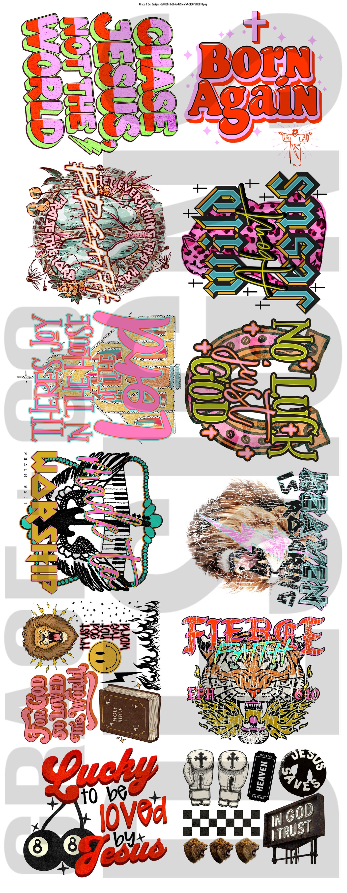 FIERCE FAITH BUNDLE - PREMADE GANG SHEET