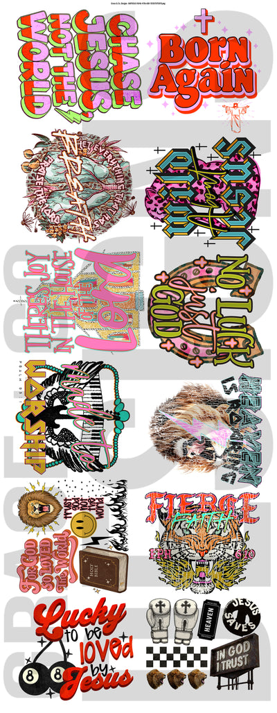 FIERCE FAITH BUNDLE - PREMADE GANG SHEET