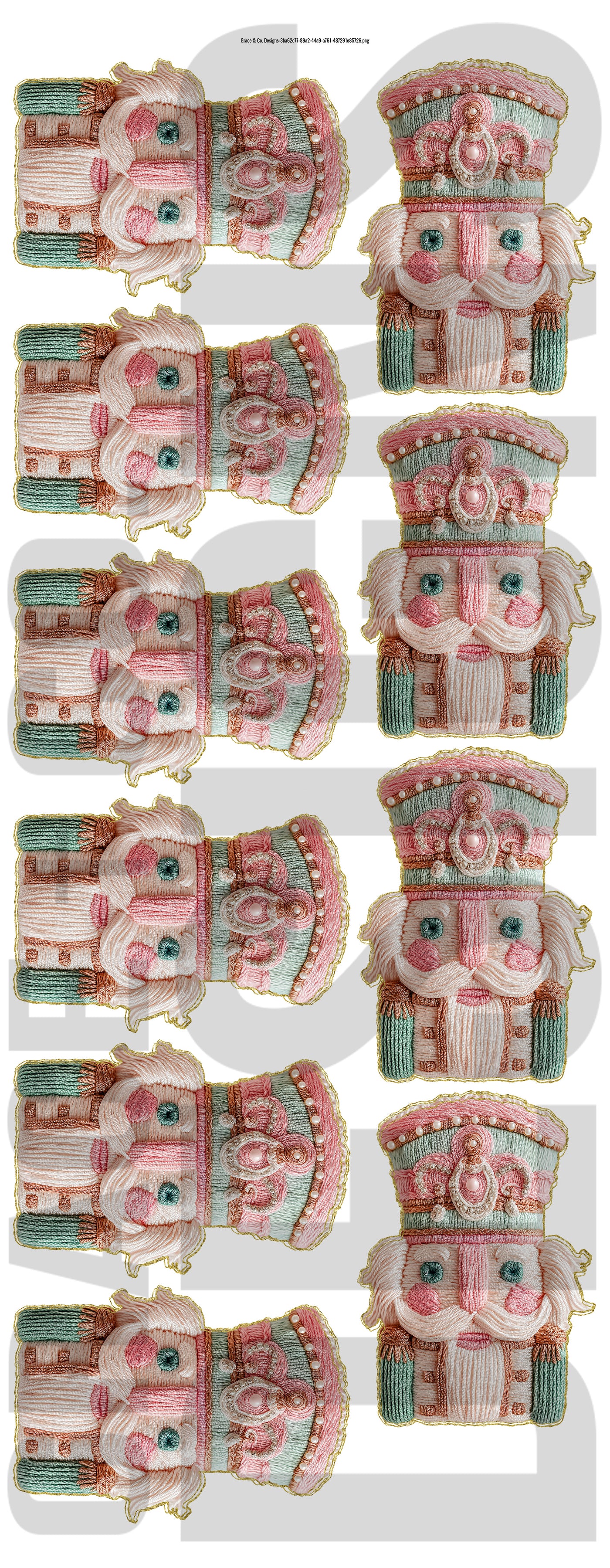 French Knot Nutcracker - Pre-made Gang Sheet