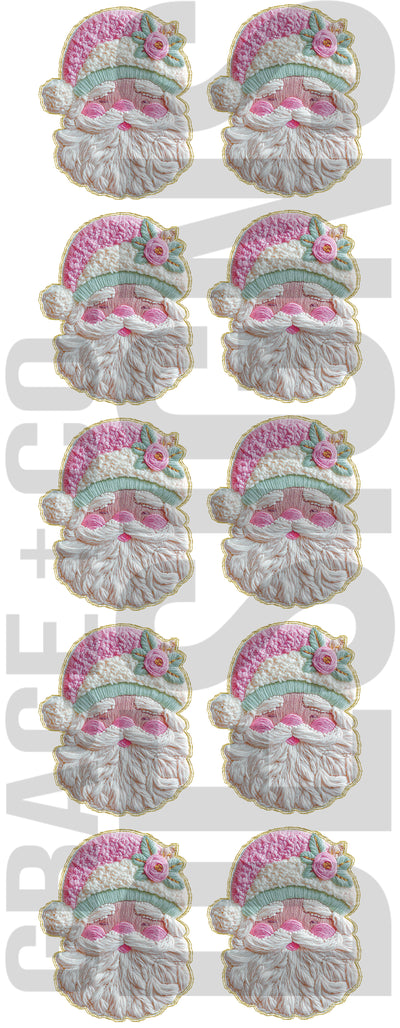 French Knot Santa - Pre-made Gang Sheet