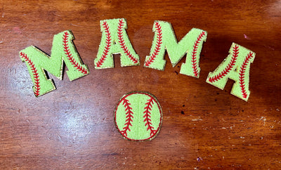 Mama Softball Chenille Patch