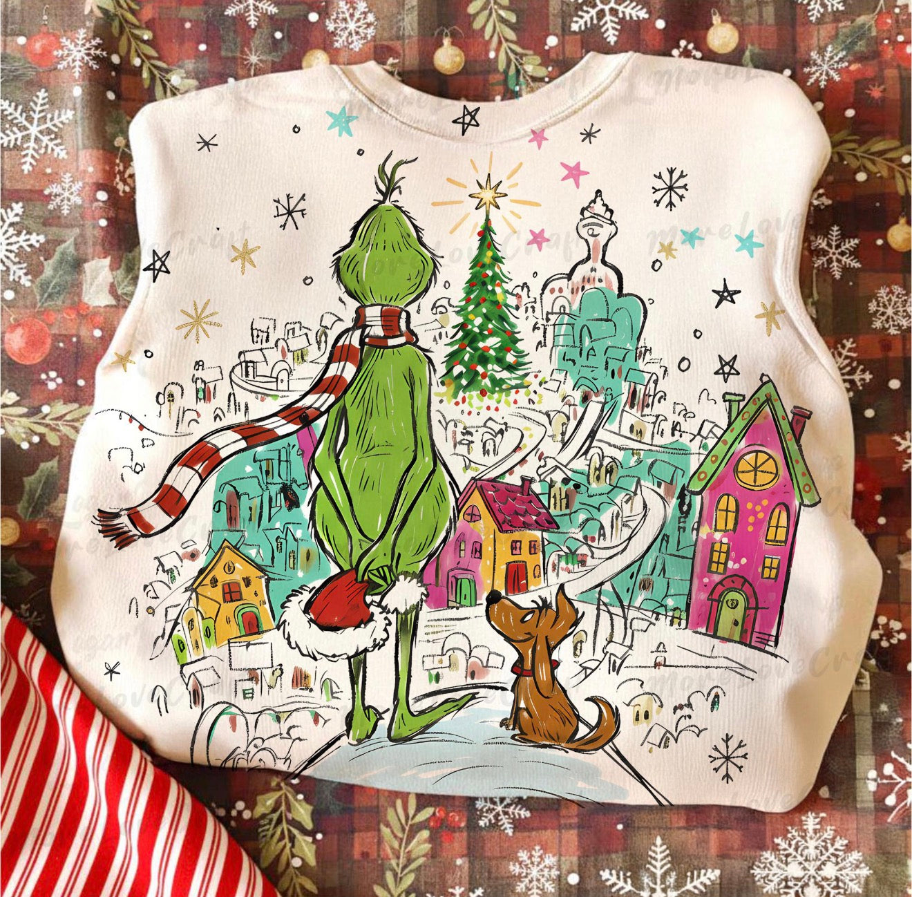 Retro Green Guy Christmas - Pre-made gang sheet