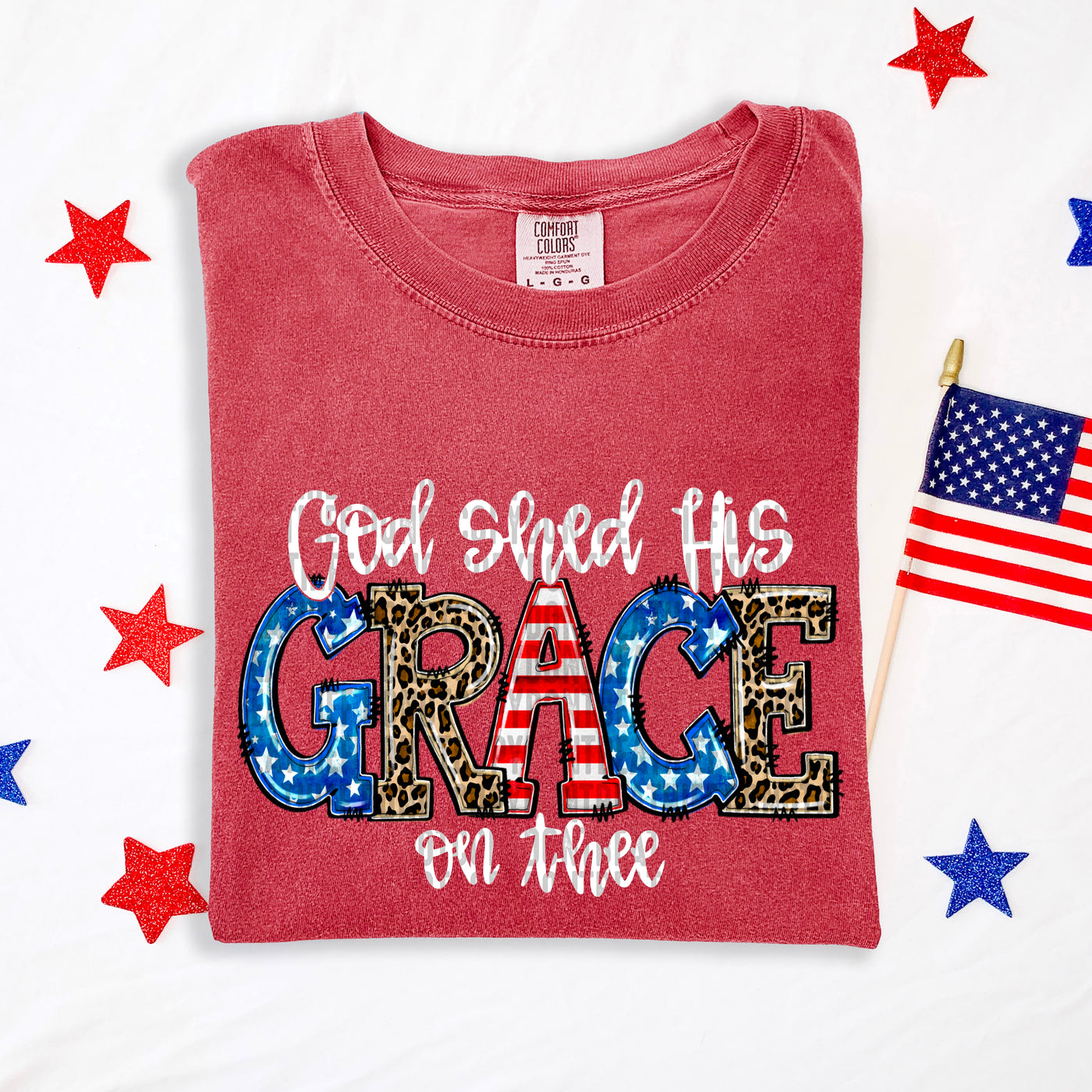 God Shed His Grace on Thee - Leopard Alpha (White Text)