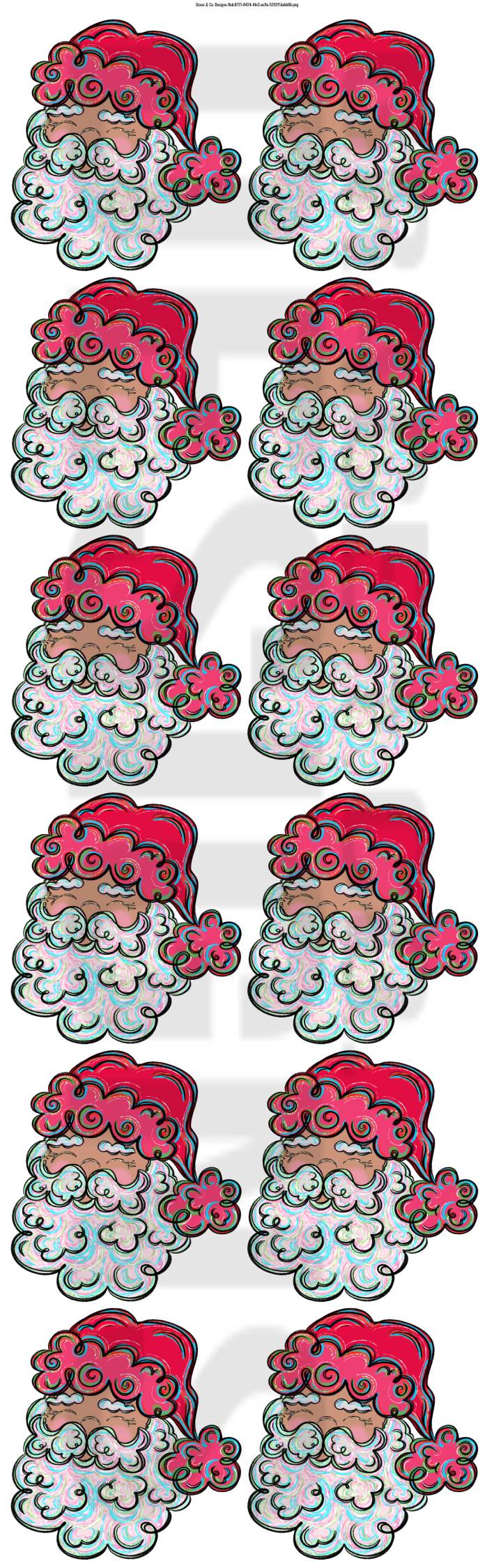 Painted Santa - Pre-made Gang Sheet