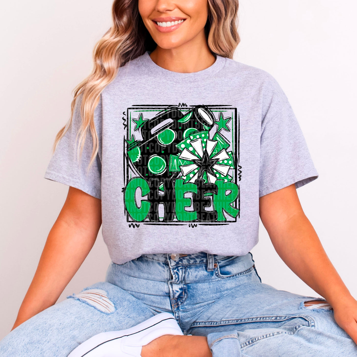 Cheer - Green & Black - w/ Frame