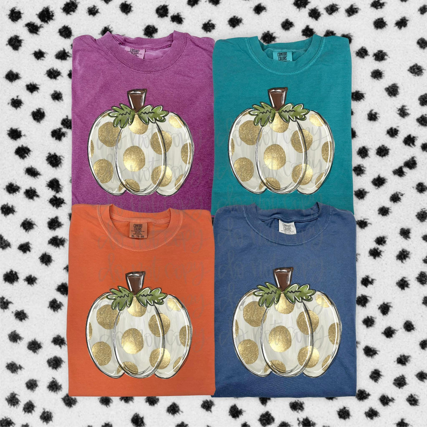 Gold Dot Foil Pumpkin