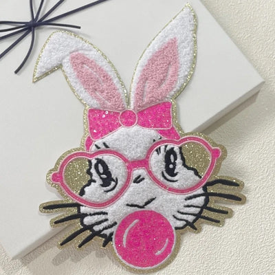 Easter Bunny Bubble Chenille Patch