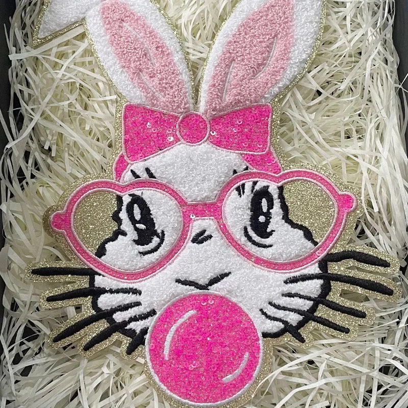 Easter Bunny Bubble Chenille Patch