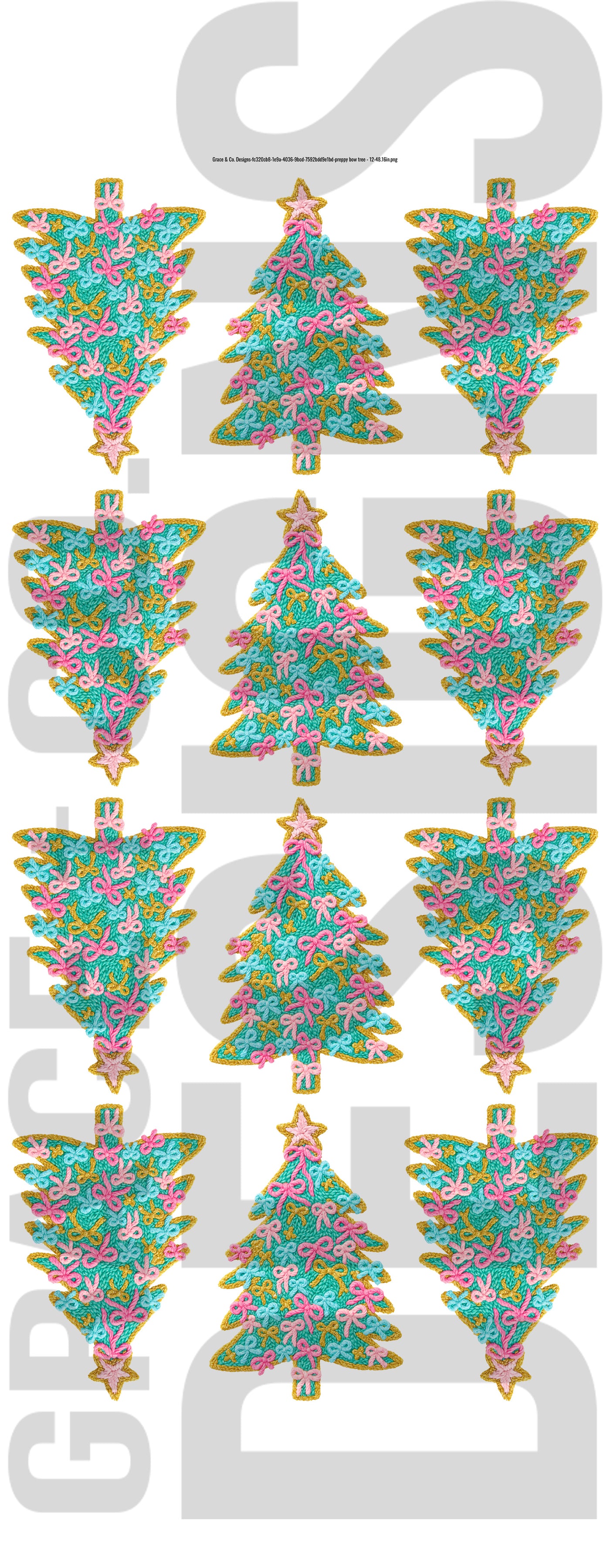 Christmas Tree Coquette - Pre-made gang sheet