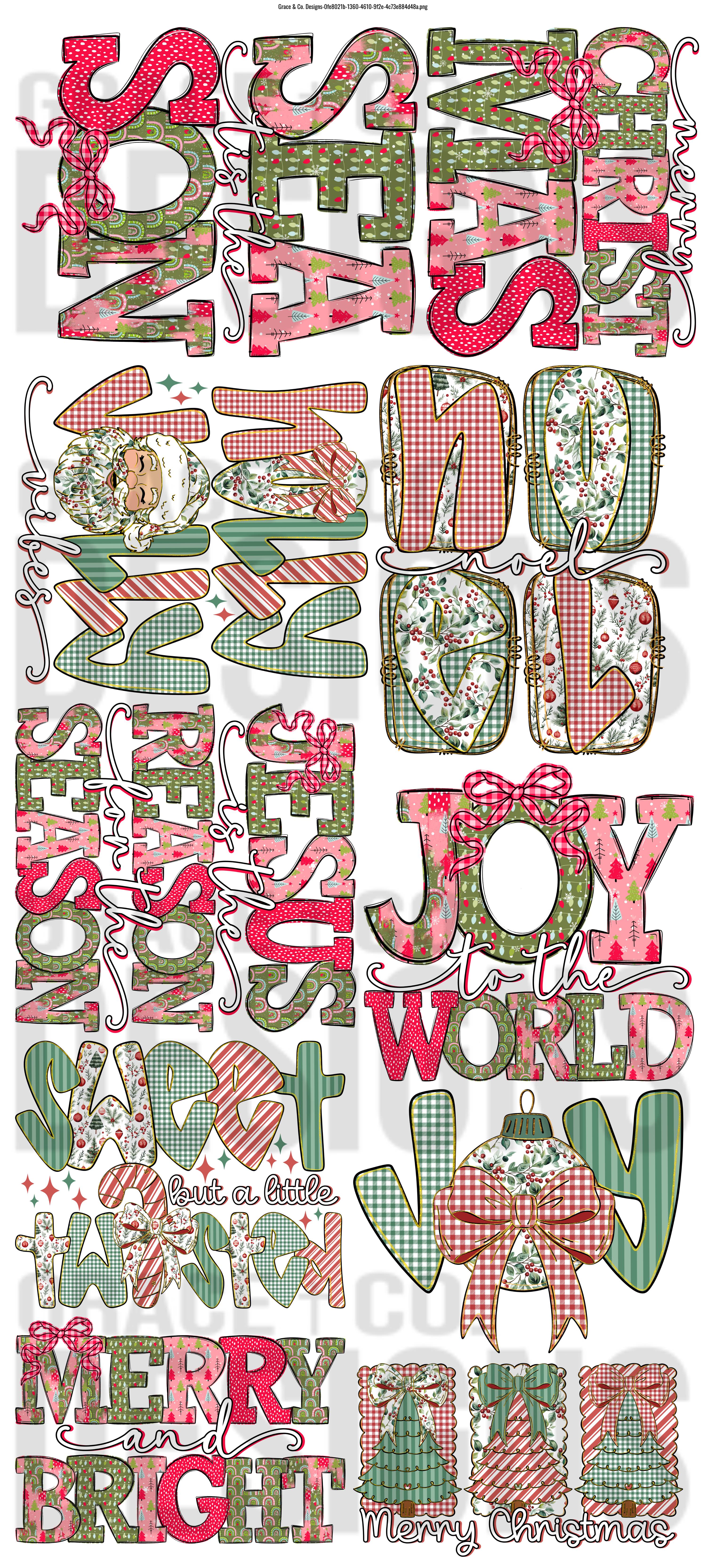 PREPPY CHRISTMAS GANG SHEET 3 - PREMADE – Grace & Co. Designs