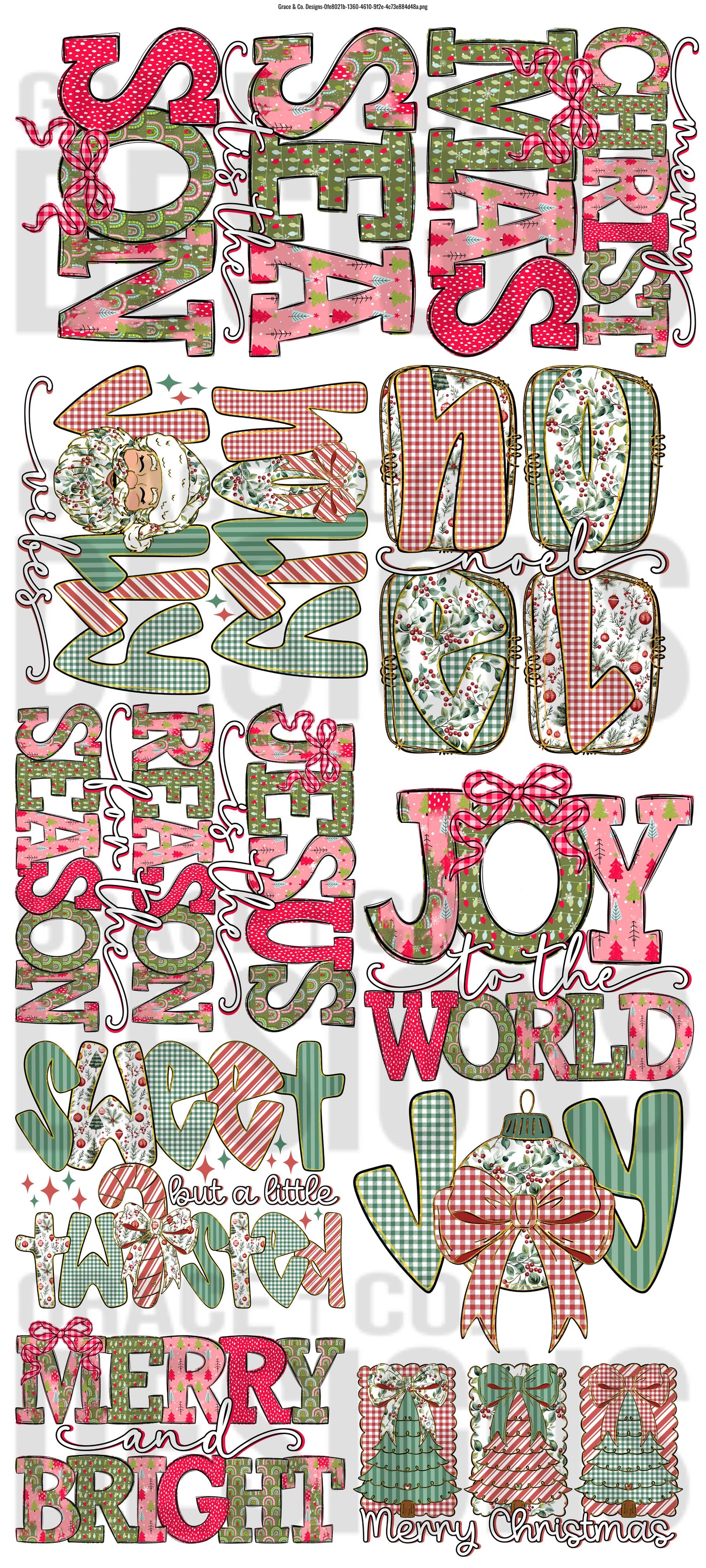 PREPPY CHRISTMAS GANG SHEET 3 - PREMADE