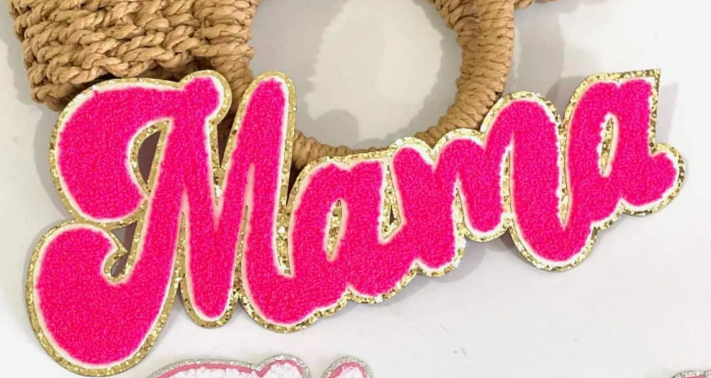 Hot Pink Mama Chenille Patch