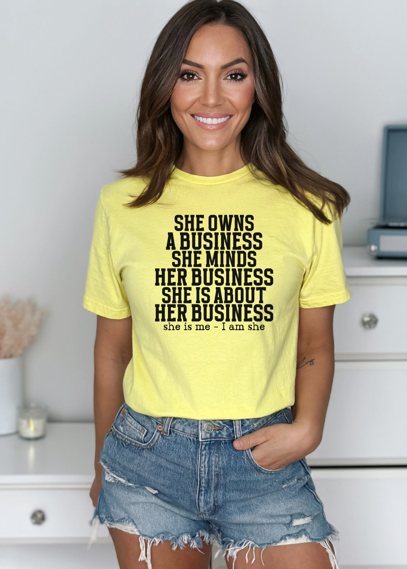 She owns a business