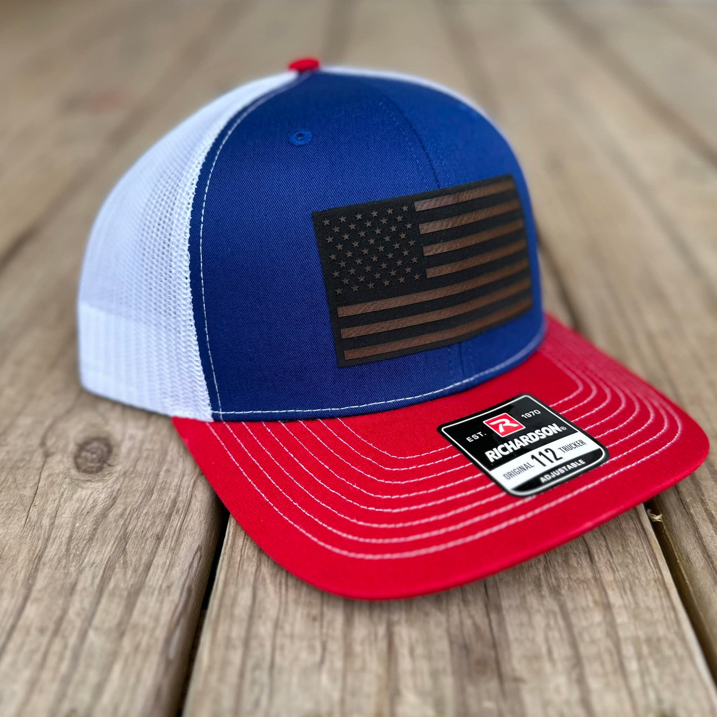 Red, White, & Blue American Flag Patch Hat