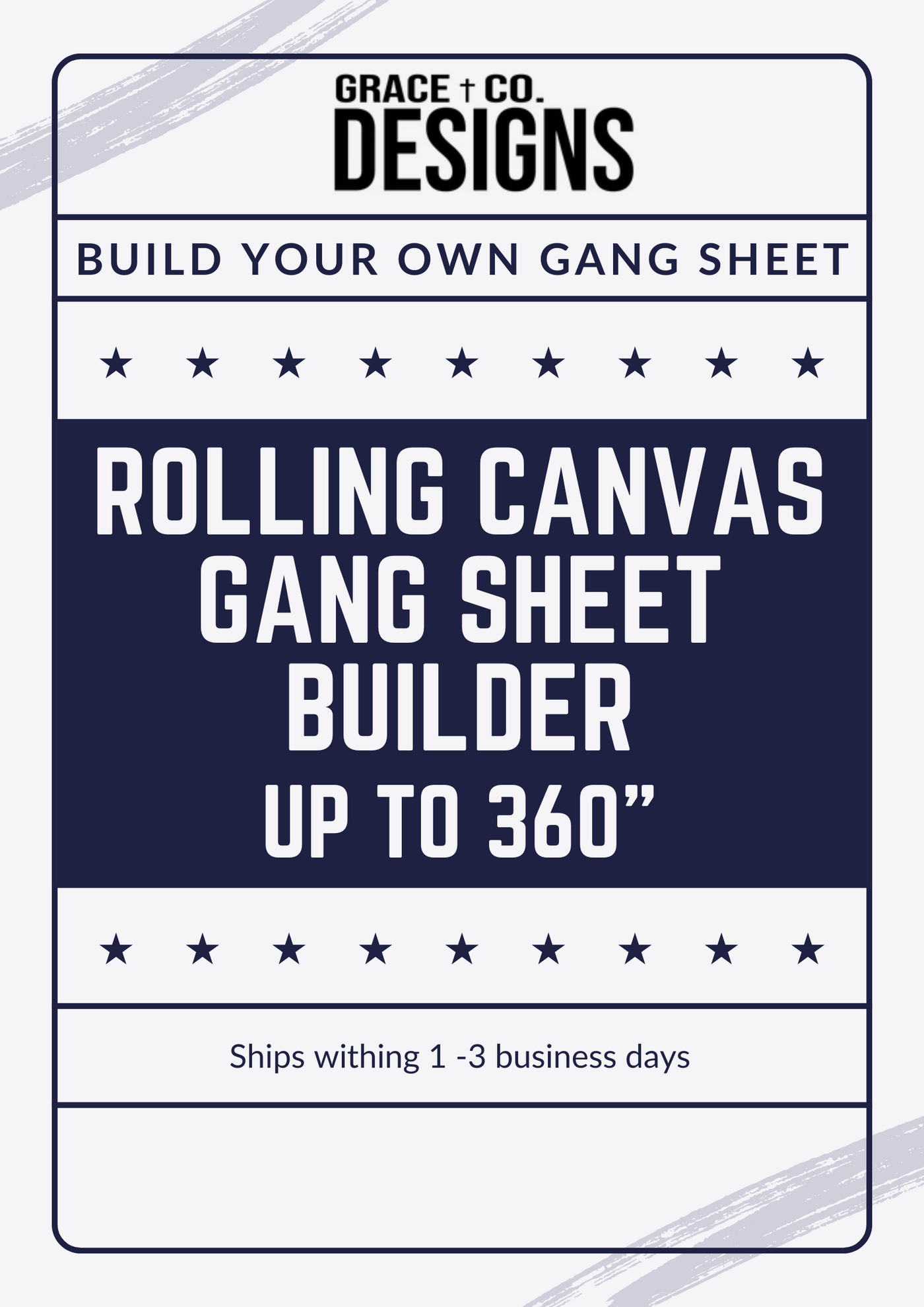 Rolling Canvas Gang Sheet