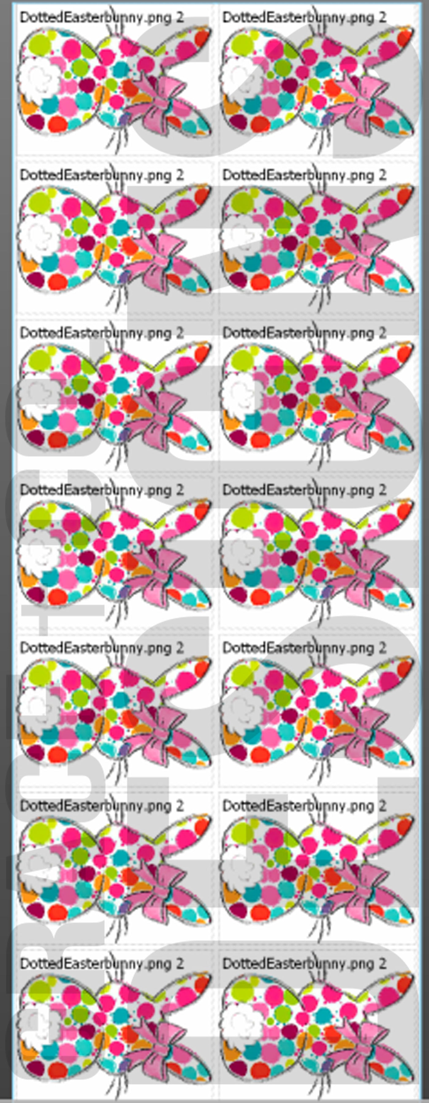 Dotted Easter Bunny - PREMADE GANG SHEET