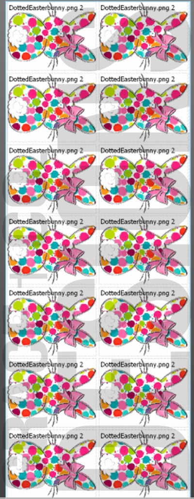 Dotted Easter Bunny - PREMADE GANG SHEET