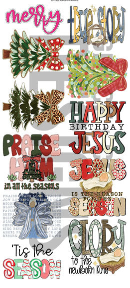 Christmas Variety - PRE-MADE GANG SHEET