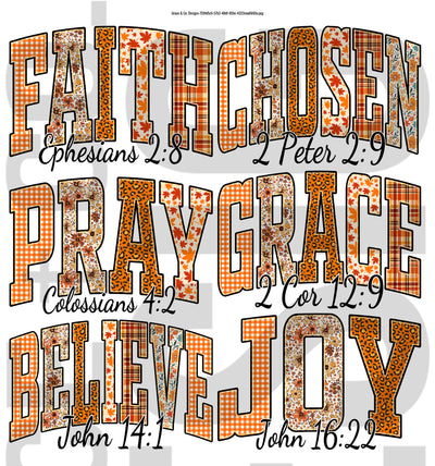 Fall Faith Pre-Made Gang Sheet