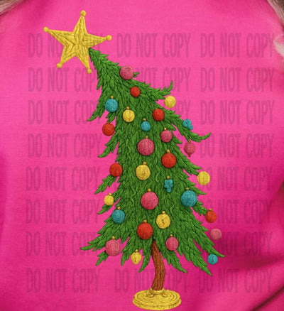 French Knot Christmas Tree - Pre-made Gang Sheet