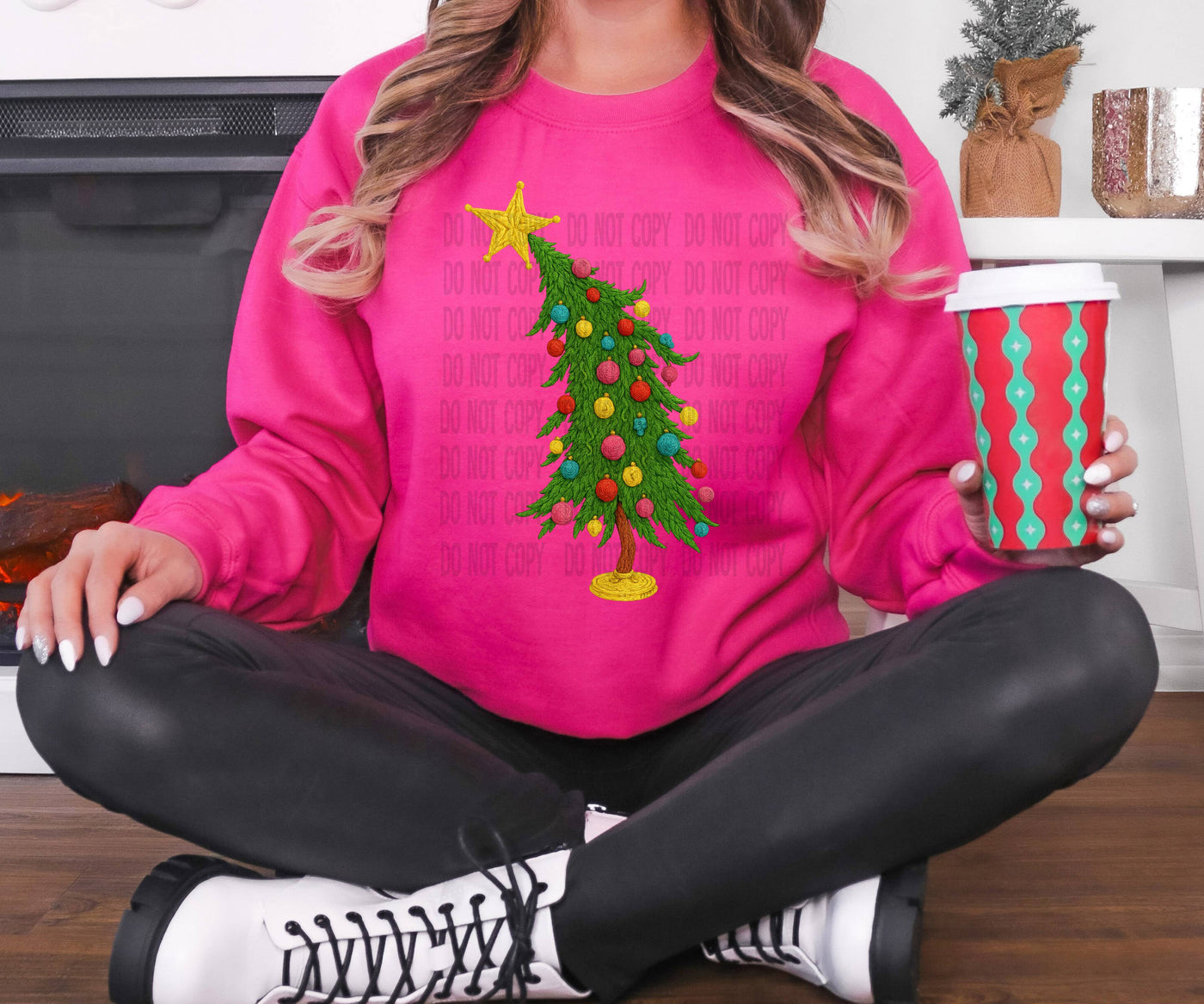 French Knot Christmas Tree - Pre-made Gang Sheet