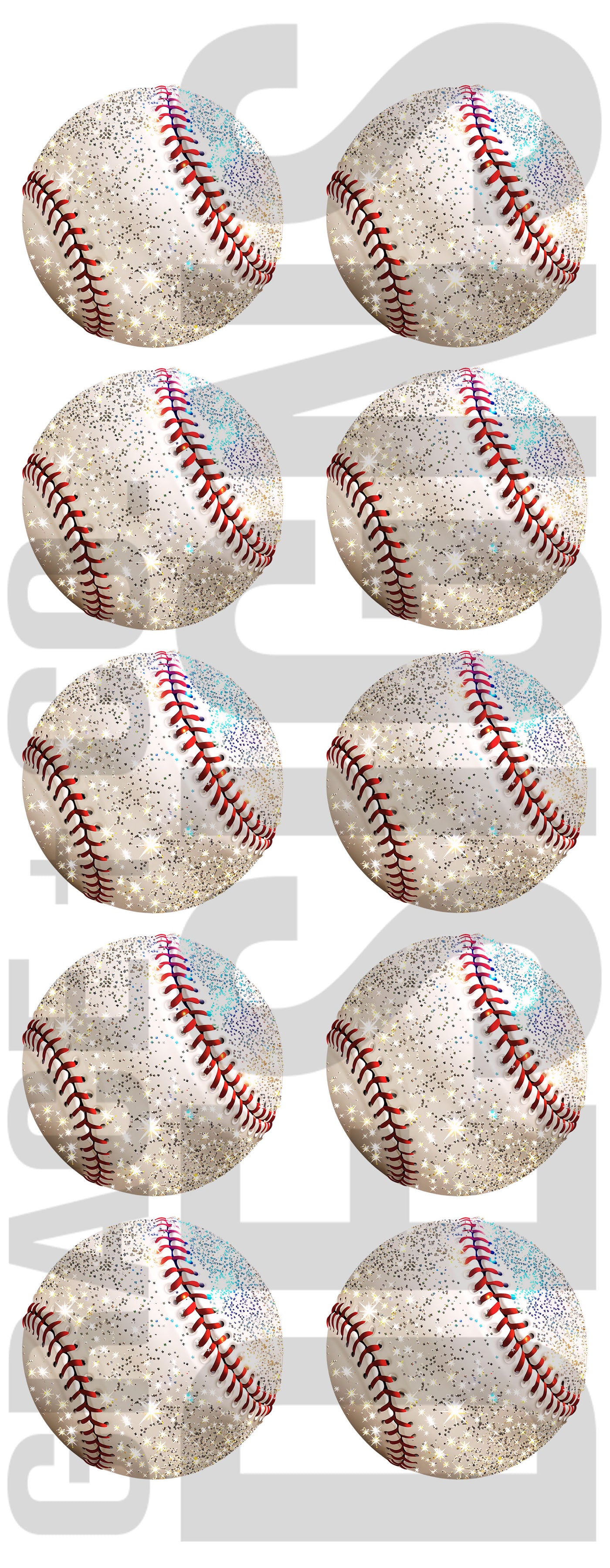 Glitter Baseball - PREMADE GANG SHEET