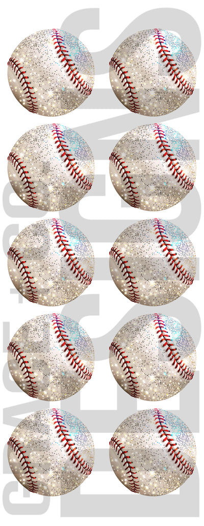 Glitter Baseball - PREMADE GANG SHEET
