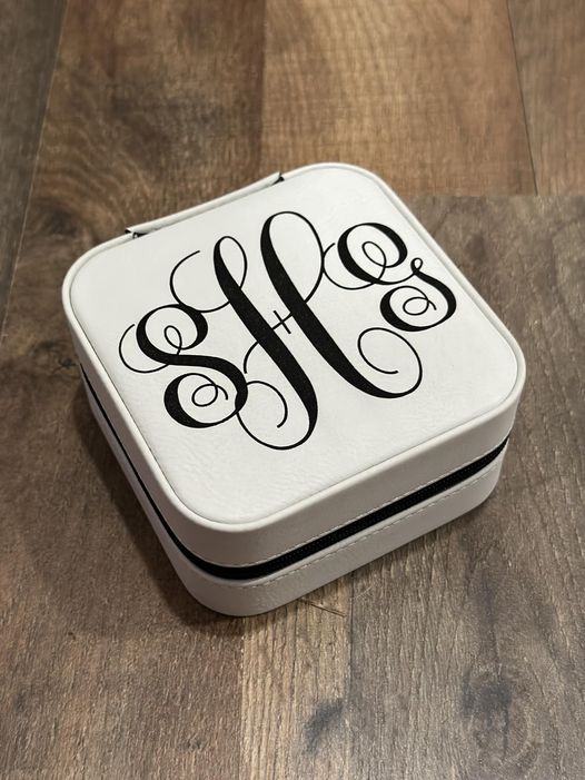 Custom Monogrammed Travel Jewelry Box