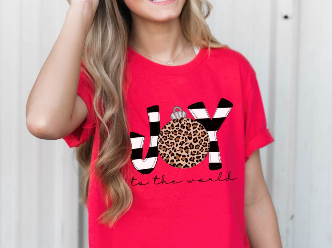 Joy Leopard Ornament