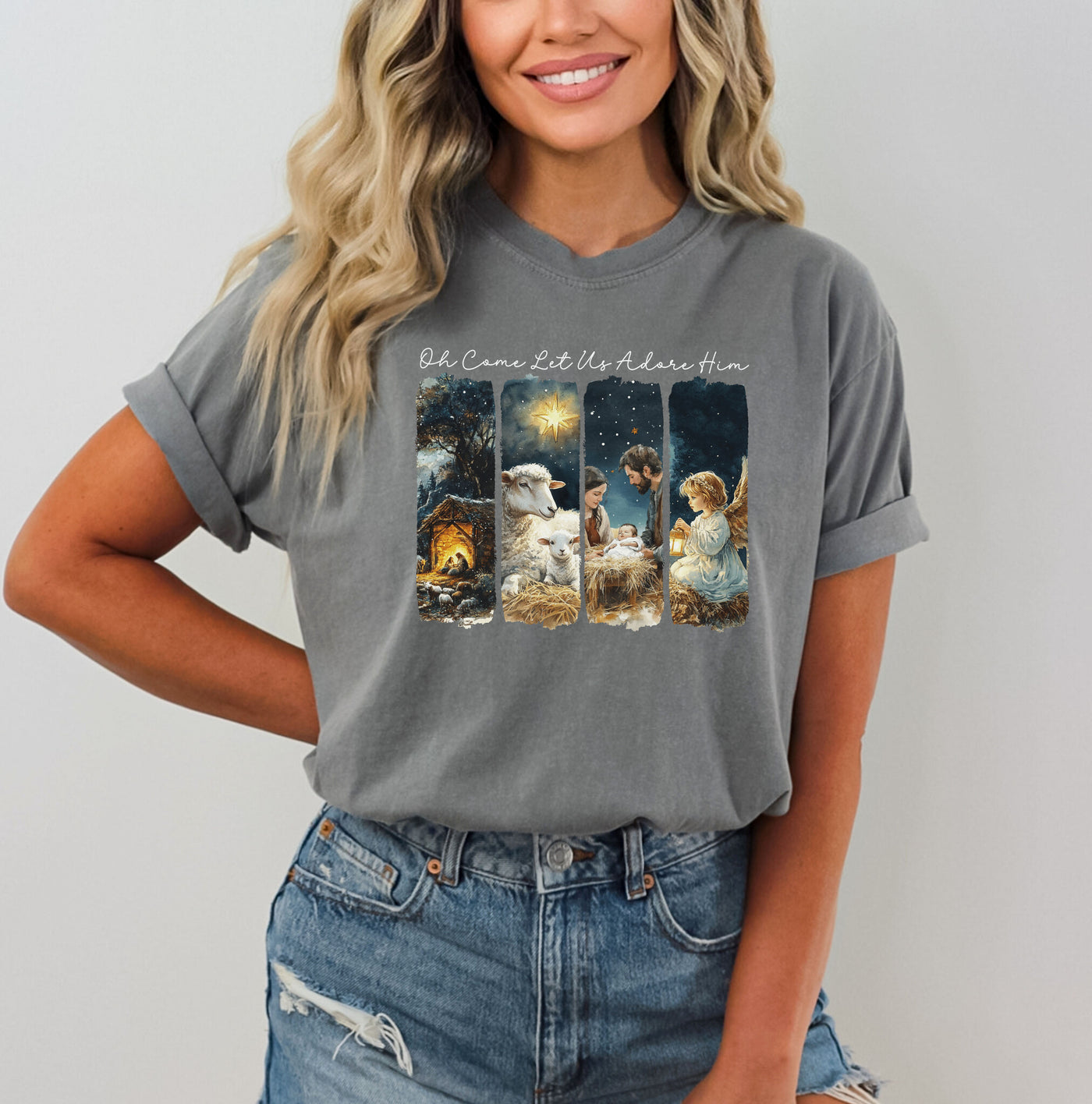 Oh come let us adore him nativity