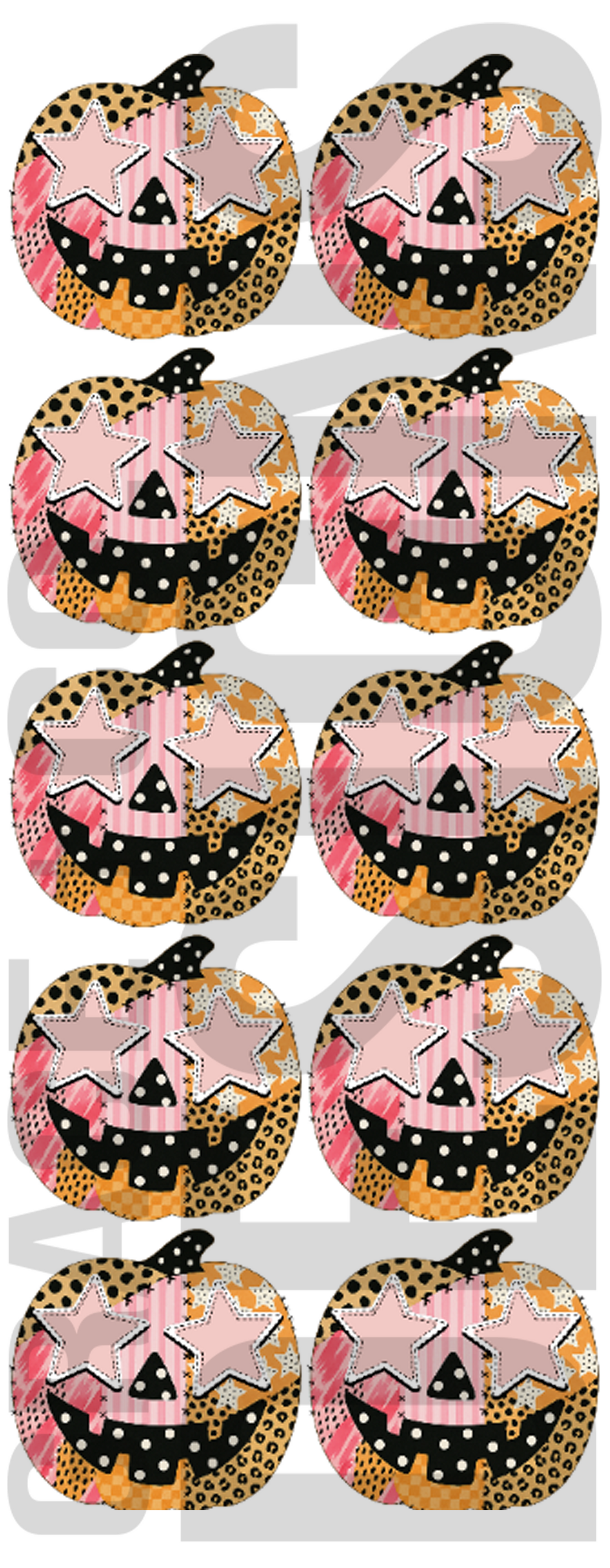 STITCHED PUMPKIN - PRE-MADE GANG SHEET