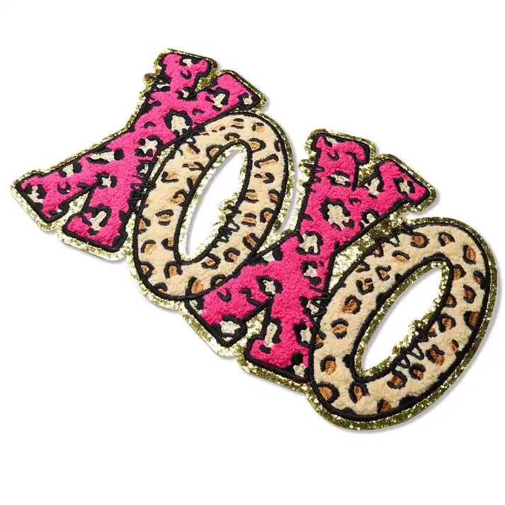 XOXO Leopard Chenille Patch