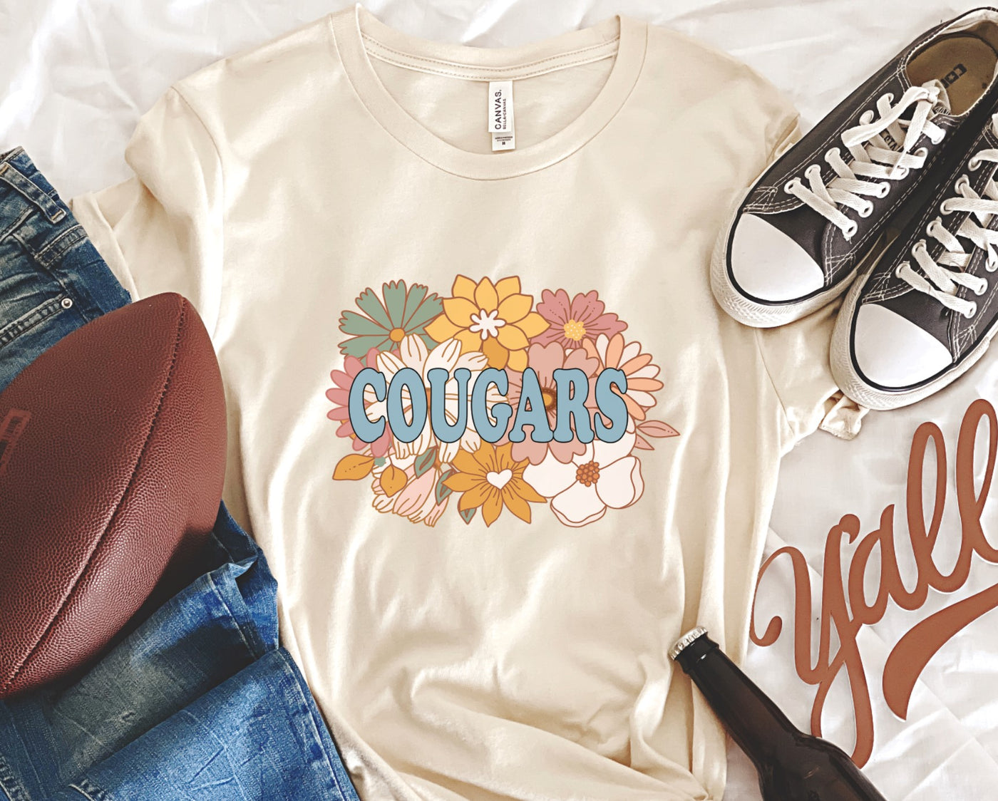 Retro Floral Cougars