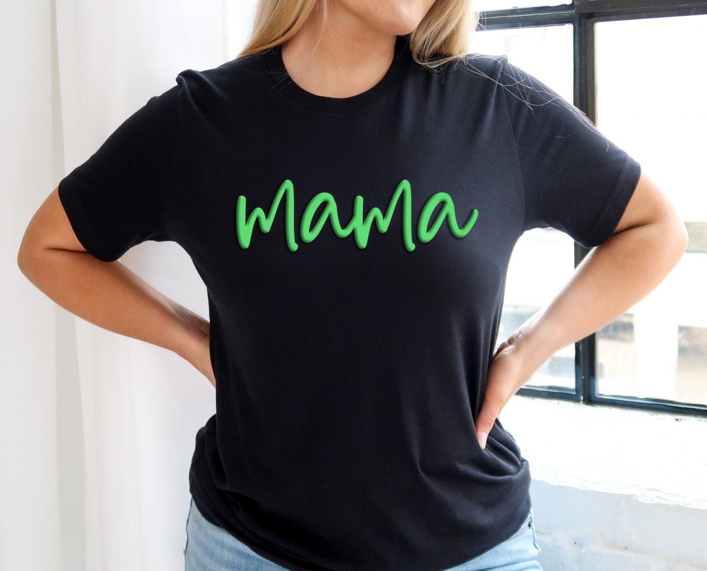 Mama Script Puff- GREEN