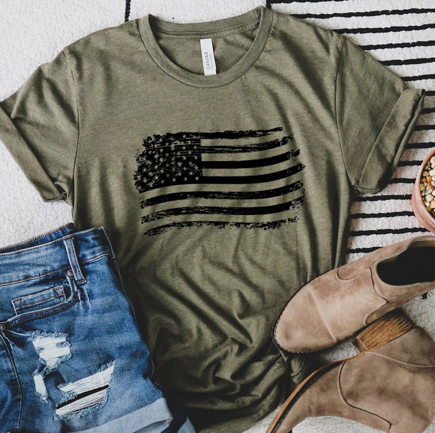 Unisex Distressed USA Flag