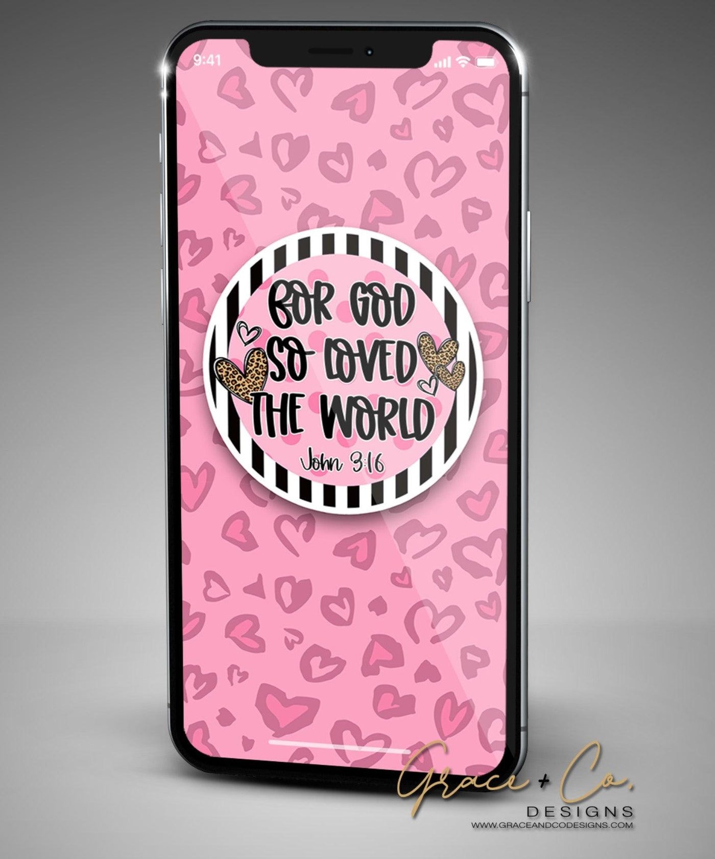 For God So Loved The World - Phone Wallpaper - Grace & Co. Designs 