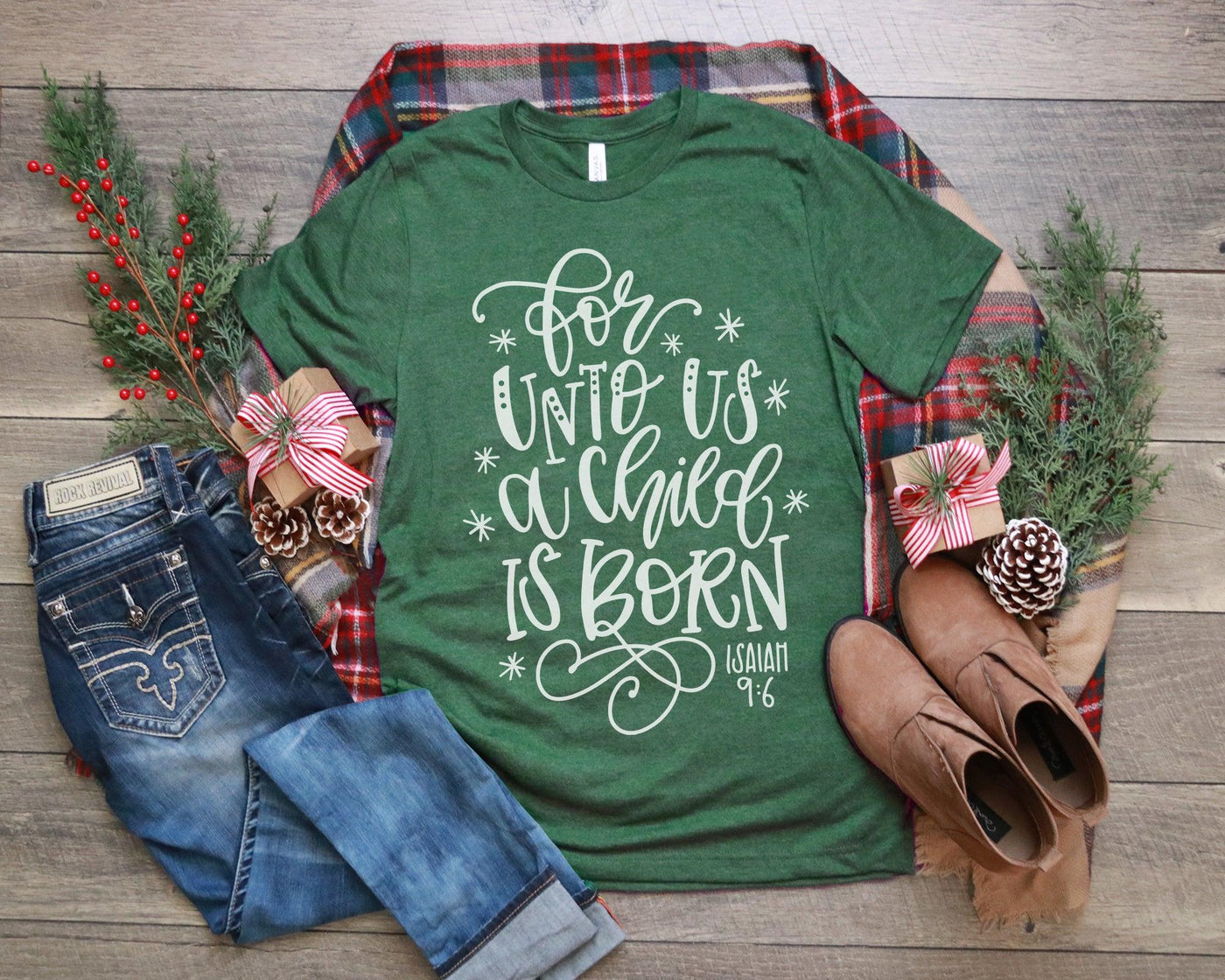 For Unto Us a Child Is Born - Grace & Co. Designs 