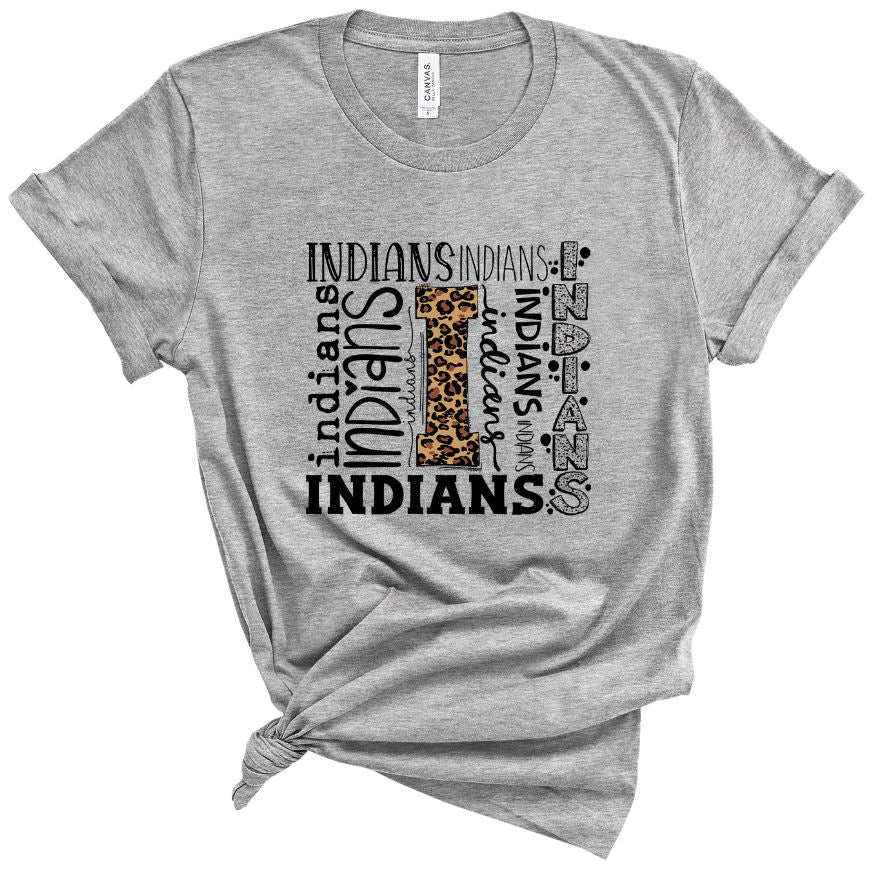 Indians Leopard Typography