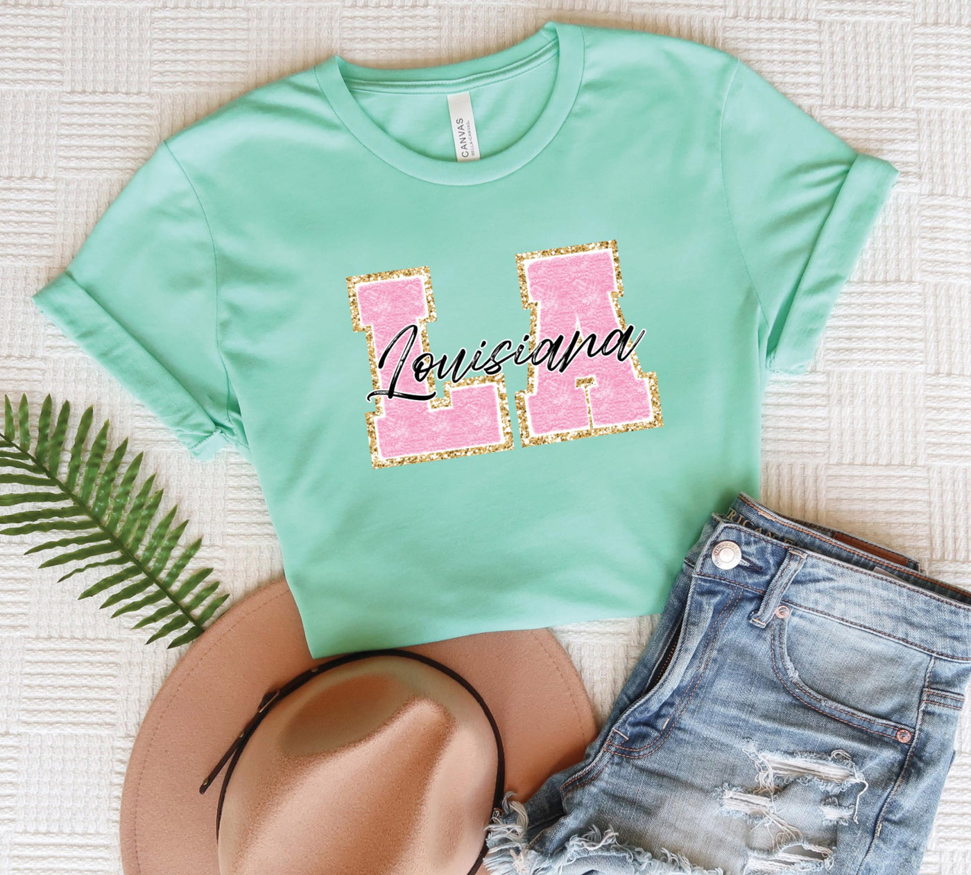 Louisiana Faux Chenille Letters