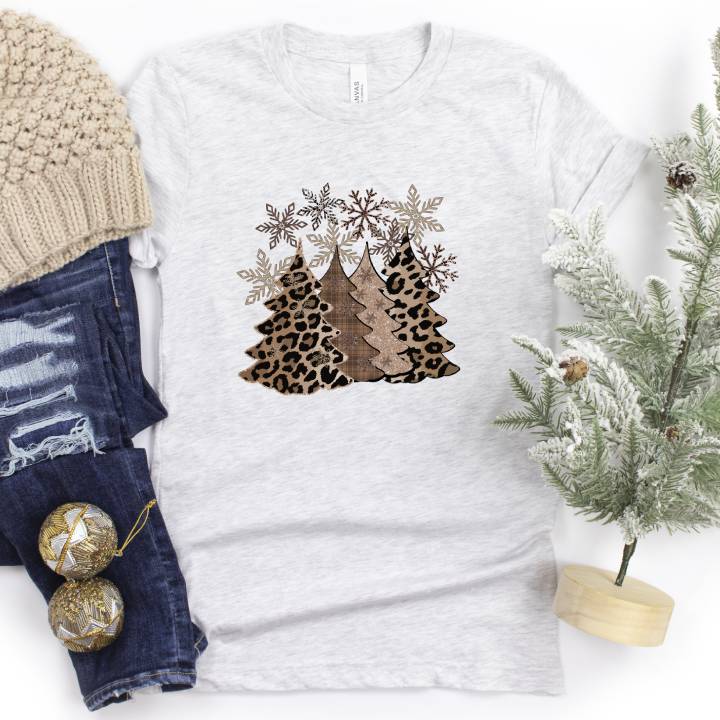 Leopard Snowflake Christmas Tree Sets
