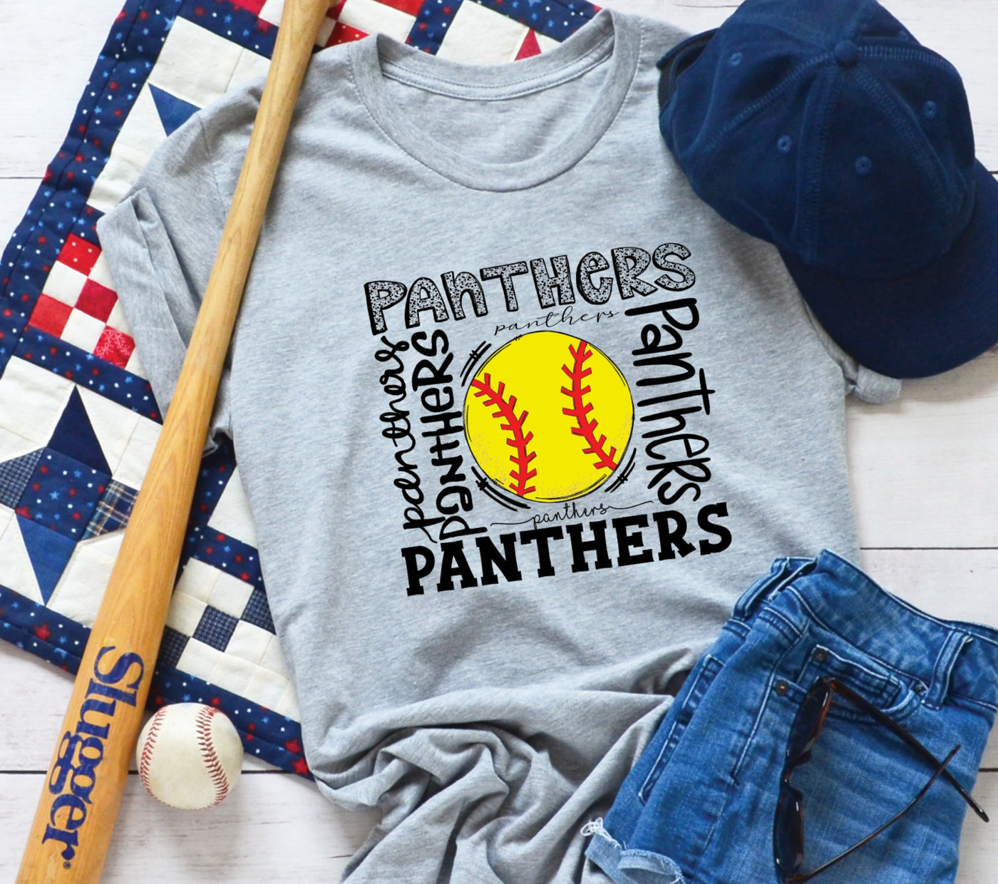 Panthers Softball Typography