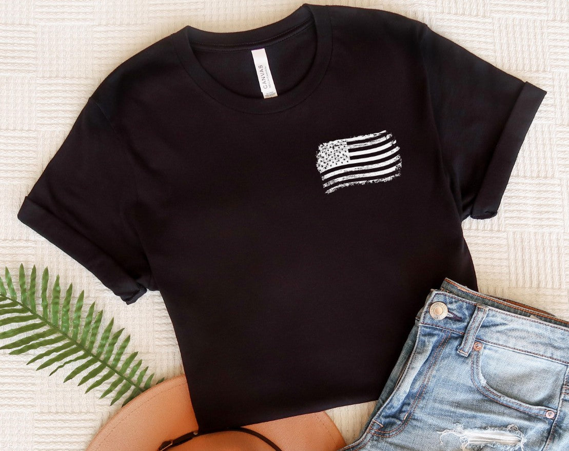 Pocket Size Distressed USA Flag